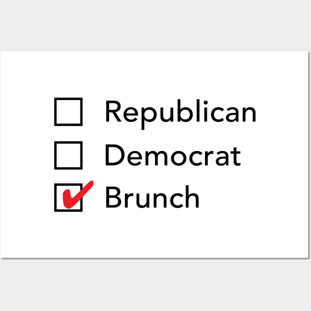 Republican Democrat Brunch Wall Art by zubiacreative